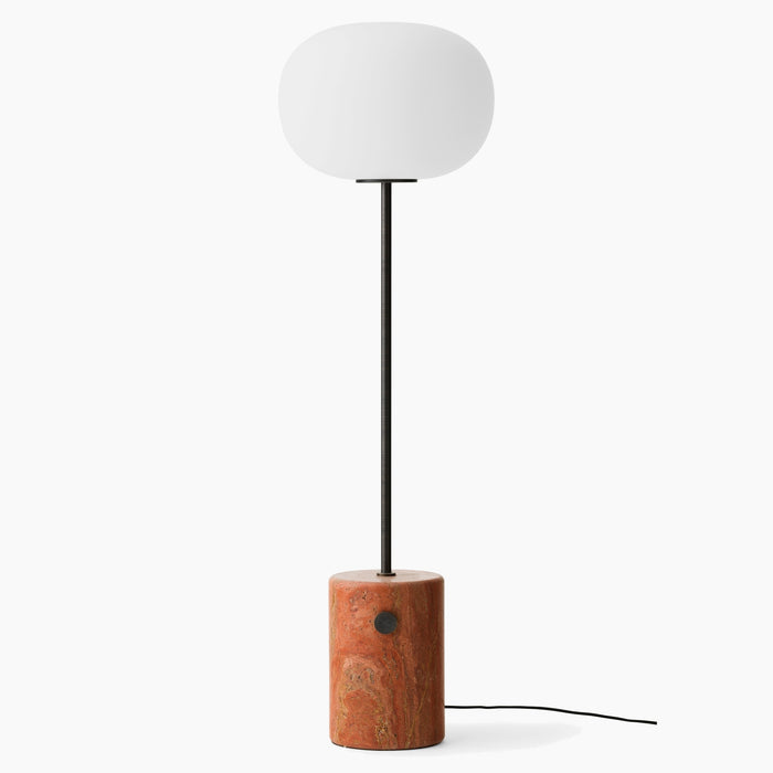JWDA Floor Lamp - Red Travertine Stone | Bronzed Brass