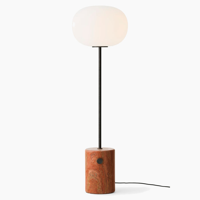 JWDA Floor Lamp - Red Travertine Stone | Bronzed Brass