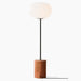 JWDA Floor Lamp - Red Travertine Stone | Bronzed Brass