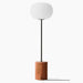 JWDA Floor Lamp - Red Travertine Stone | Bronzed Brass