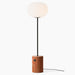 JWDA Floor Lamp - Red Travertine Stone | Bronzed Brass
