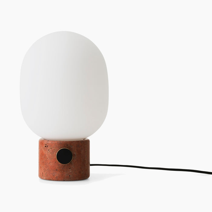 JWDA Table Lamp, Large - Red Travertine Stone