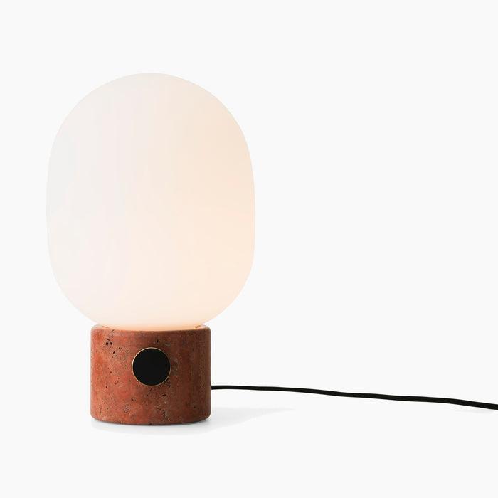JWDA Table Lamp, Large - Red Travertine Stone