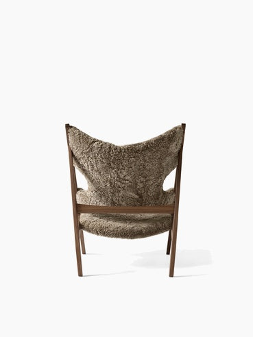 Knitting Lounge Chair, Sheepskin - Walnut