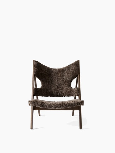 Knitting Lounge Chair, Sheepskin - Dark Stained Oak