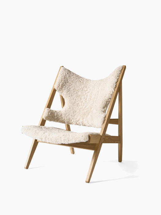 Knitting Lounge Chair, Sheepskin - Natural Oak