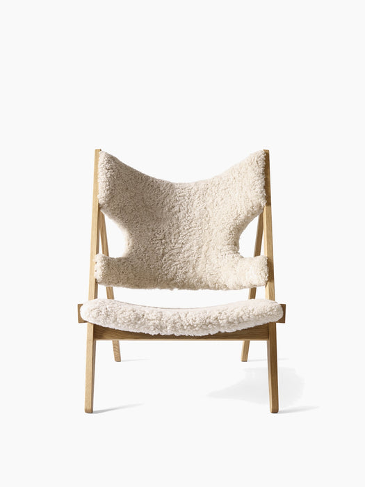 Knitting Lounge Chair, Sheepskin - Natural Oak