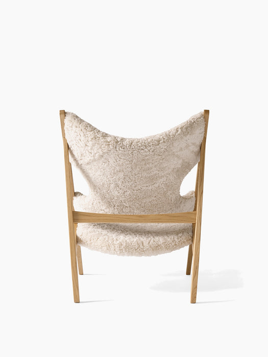 Knitting Lounge Chair, Sheepskin - Natural Oak