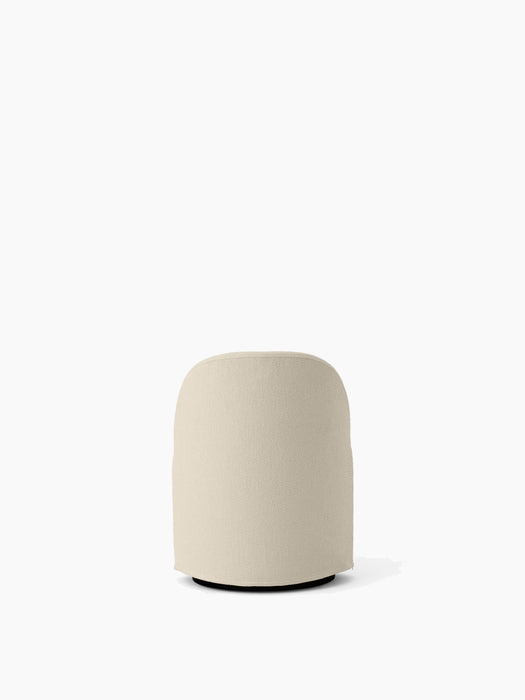 Back view of the Tearoom Club Chair with Swivel, featuring a loose cover in off-white Logan Jasmine fabric.