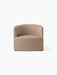 A front view of the Tearoom Lounge Chair with a Loose Cover in the textured, beige Logan Flint fabric.