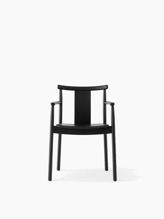 Merkur Dining Chair w/Armrests - Black Oak