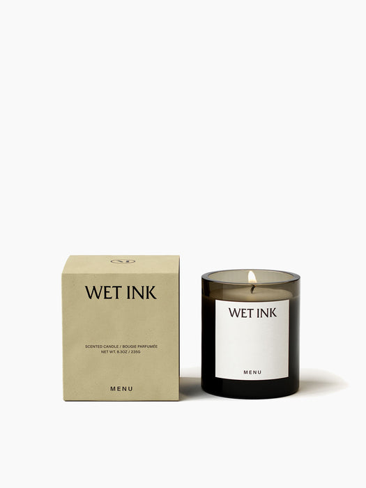 Olfacte Scented Candle, Wet Ink - 235 g / Poured glass candle
