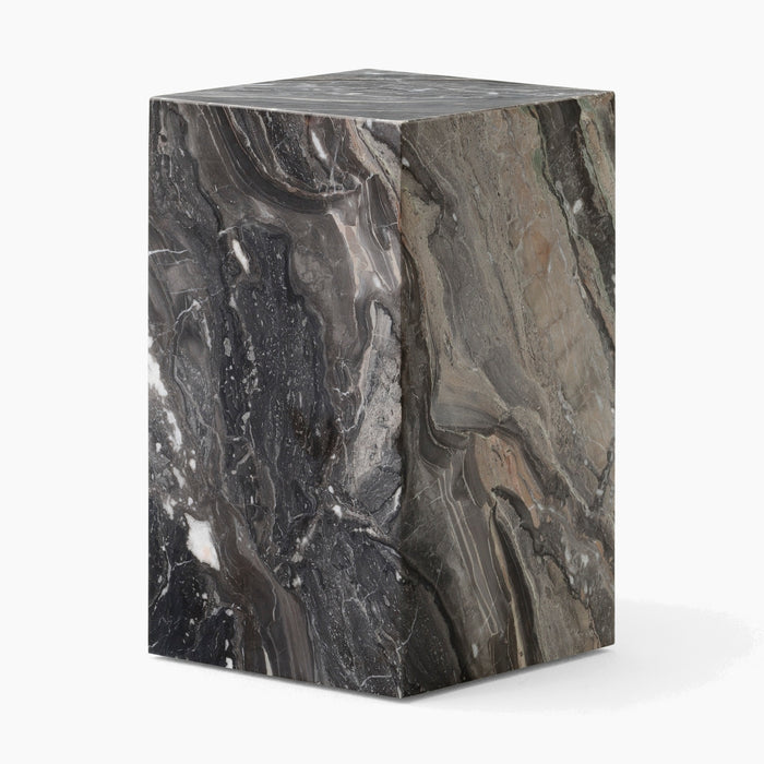 Plinth Tall - Grey Galaxy Marble
