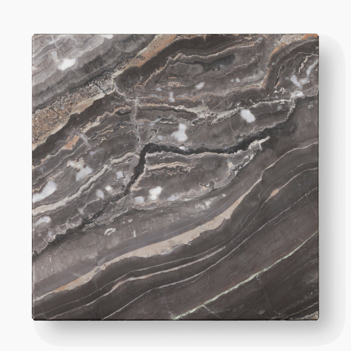 Plinth Tall - Grey Galaxy Marble
