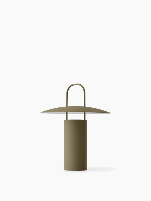 Ray Table Lamp, Portable - Matte Dusty Green