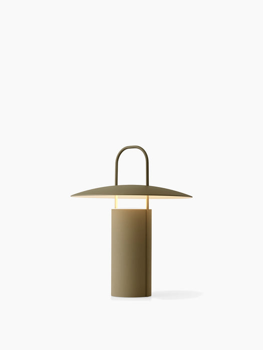 Ray Table Lamp, Portable - Matte Dusty Green