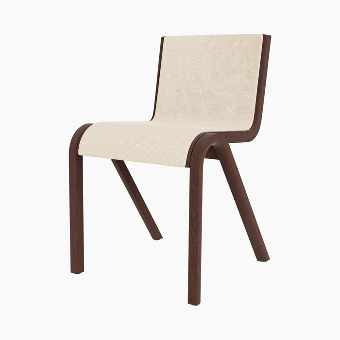 Ready Dining Chair, Front Upholstered - Red Stained Oak