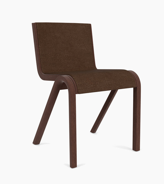 Ready Dining Chair, Front Upholstered - Red Stained Oak
