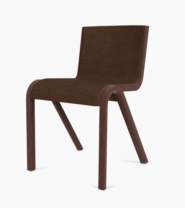 Ready Dining Chair, Front Upholstered - Red Stained Oak