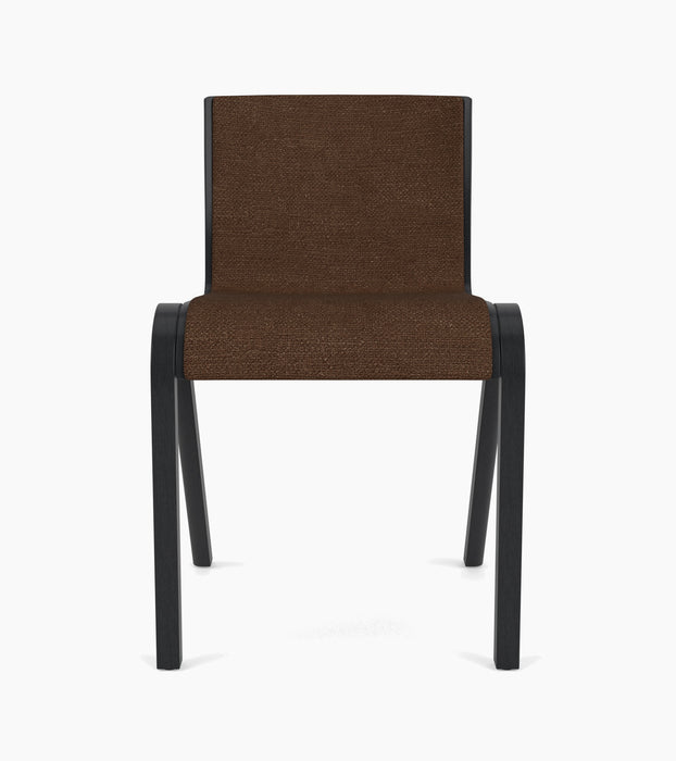 Ready Dining Chair, Front Upholstered - Black Oak