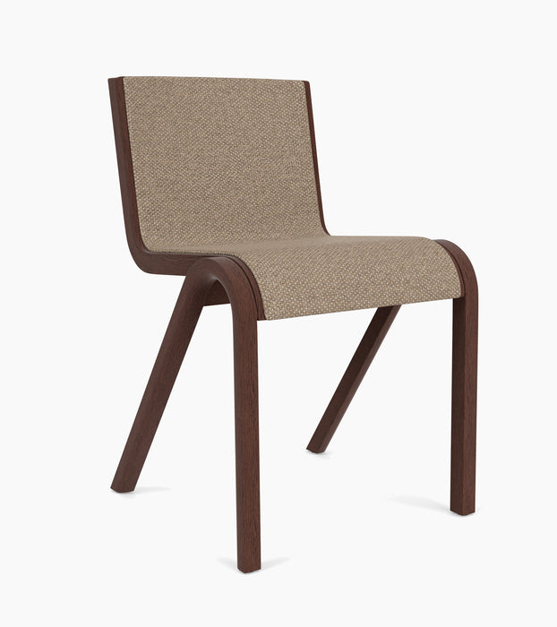 Ready Dining Chair, Front Upholstered - Red Stained Oak