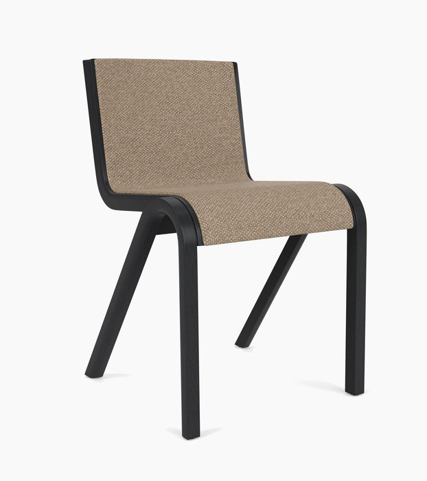 Ready Dining Chair, Front Upholstered - Black Oak