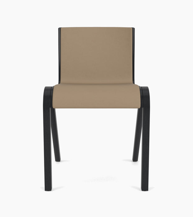 Ready Dining Chair, Front Upholstered - Black Oak