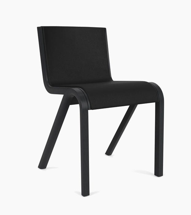 Ready Dining Chair, Front Upholstered - Black Oak
