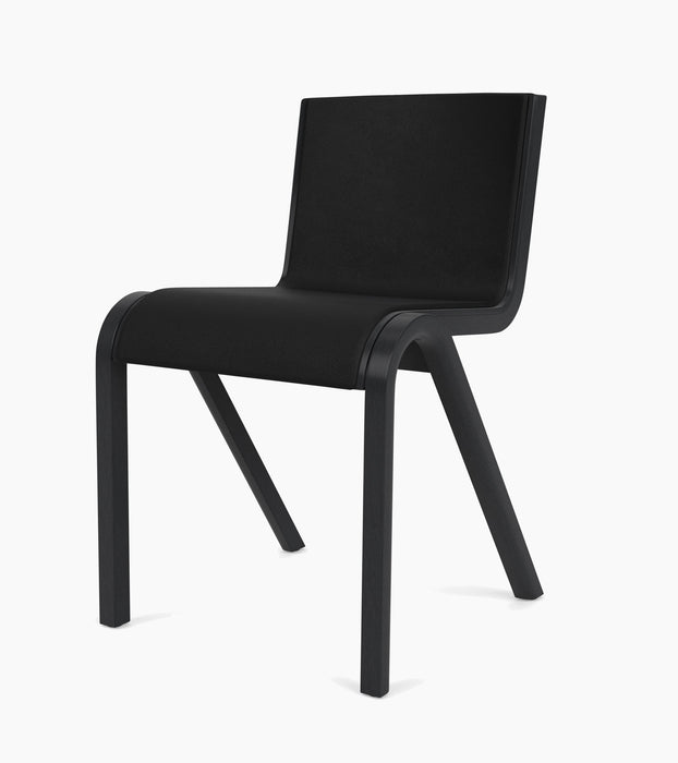 Ready Dining Chair, Front Upholstered - Black Oak