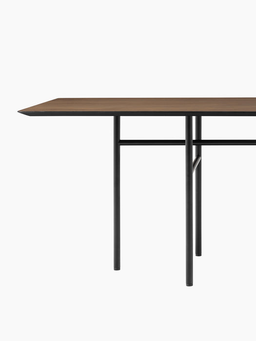 Snaregade Dining Table, Rectangular - Black | Dark Stained Oak