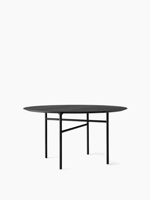 Snaregade Dining Table, Round - Black | Black Oak