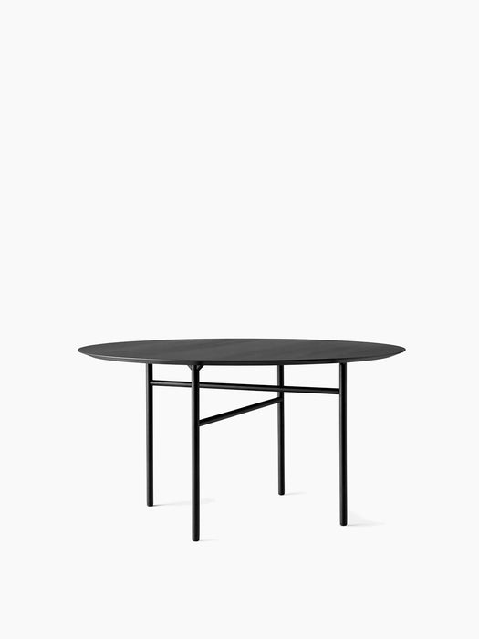 Snaregade Dining Table, Round - Black | Black Oak