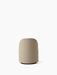 Back view of the Tearoom Club Chair with Swivel and Loose Cover, shown in sand-coloured Logan fabric.