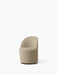Angled view of the Tearoom Club Chair with Swivel. The chair is upholstered in a sand-coloured, textured Logan fabric.