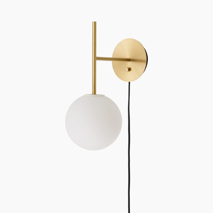 TR Bulb, Suspended Wall Lamp - Brushed Brass