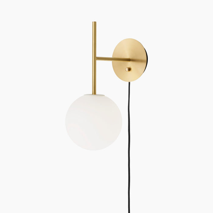 TR Bulb, Suspended Wall Lamp - Brushed Brass