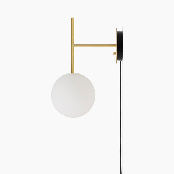 TR Bulb, Suspended Wall Lamp - Brushed Brass