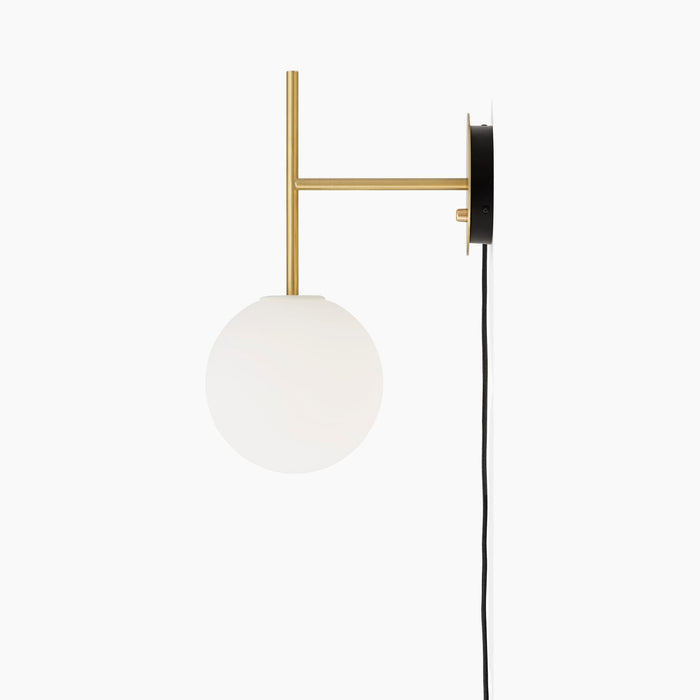 TR Bulb, Suspended Wall Lamp - Brushed Brass