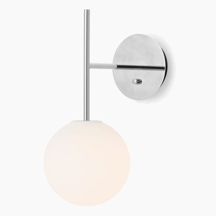 TR Bulb, Suspended Wall Lamp - Polished Steel