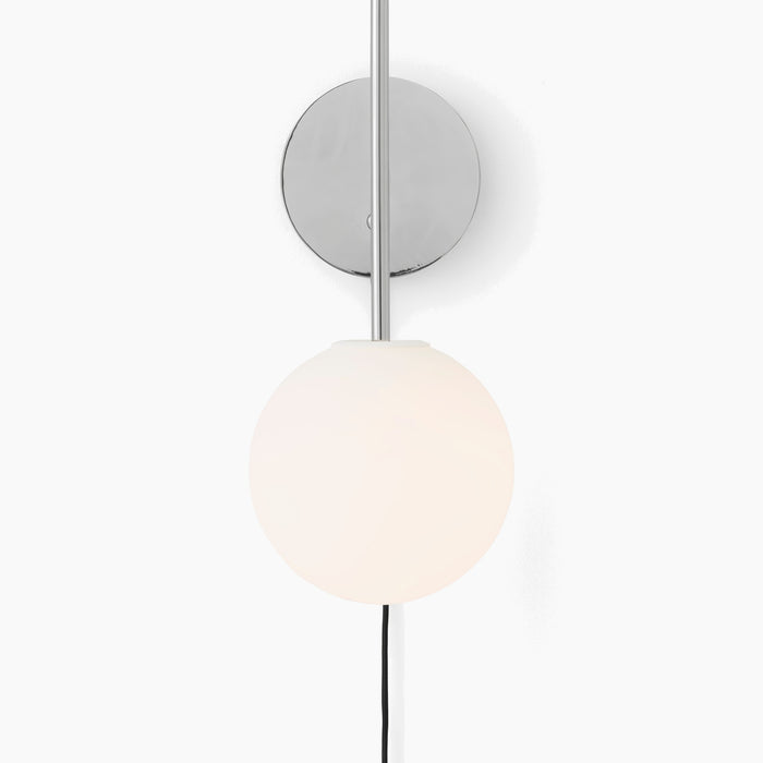 TR Bulb, Suspended Wall Lamp - Polished Steel