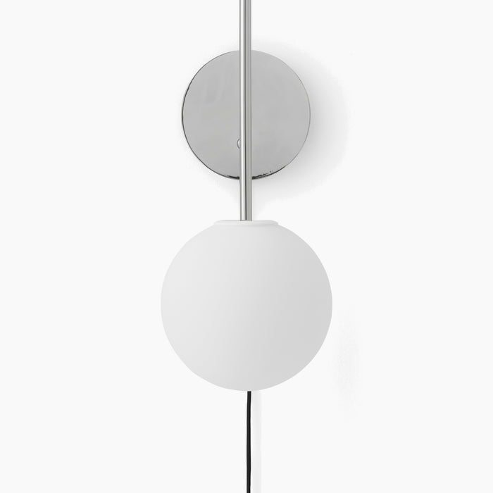 TR Bulb, Suspended Wall Lamp - Polished Steel