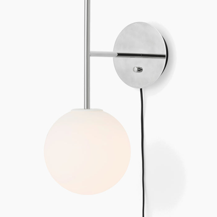 TR Bulb, Suspended Wall Lamp - Polished Steel