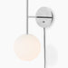 TR Bulb, Suspended Wall Lamp - Polished Steel