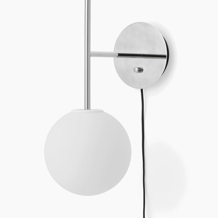 TR Bulb, Suspended Wall Lamp - Polished Steel