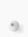 Top-down studio shot of the spherical TR Bulb in matte opal glass, showing its E27 socket against a white background.