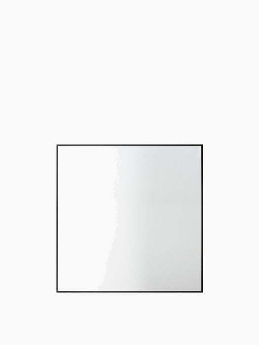 A square Audo Copenhagen Bath Mirror with a thin black frame, shown front-on against a plain white background.