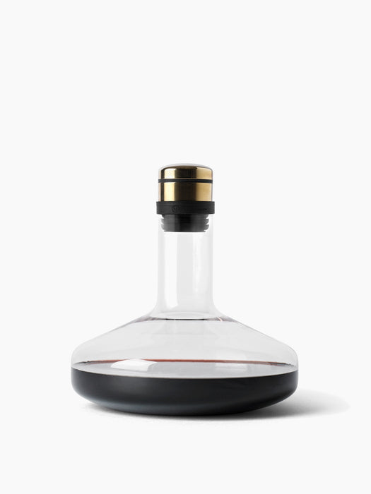 Wine Breather Carafe, Deluxe - Glass Clear | Brass