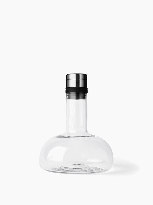 Wine Breather Carafe, Original - Clear Glass |  Steel Lid