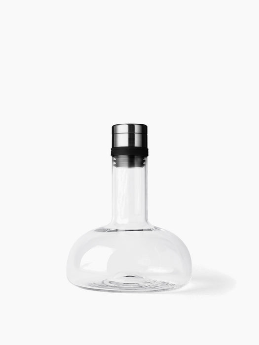 Wine Breather Carafe, Original - Clear Glass |  Steel Lid