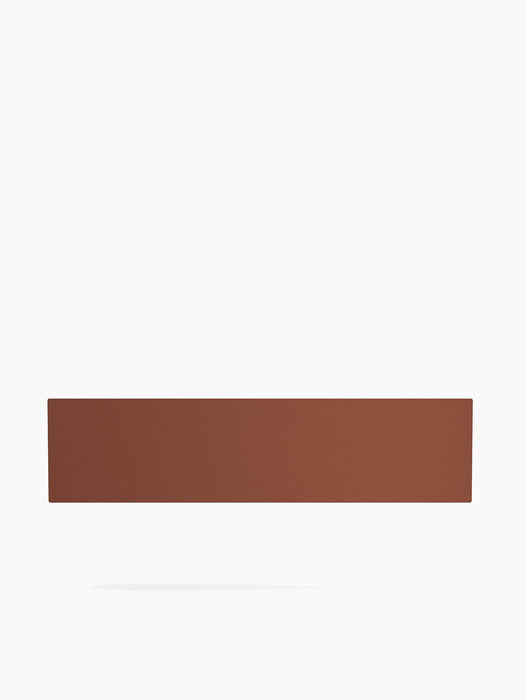 A front-on view of the Zet Storage System L150 Back Panel, a long rectangular panel in a solid brick-red colour.